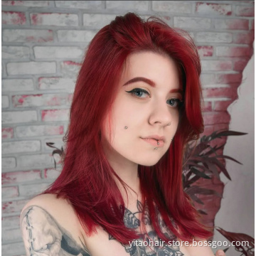 Copper Red Bob Wigs for Women Natural Looking Short Straight Synthetic Wig Copper Color Cosplay Party Halloween Daily Wig